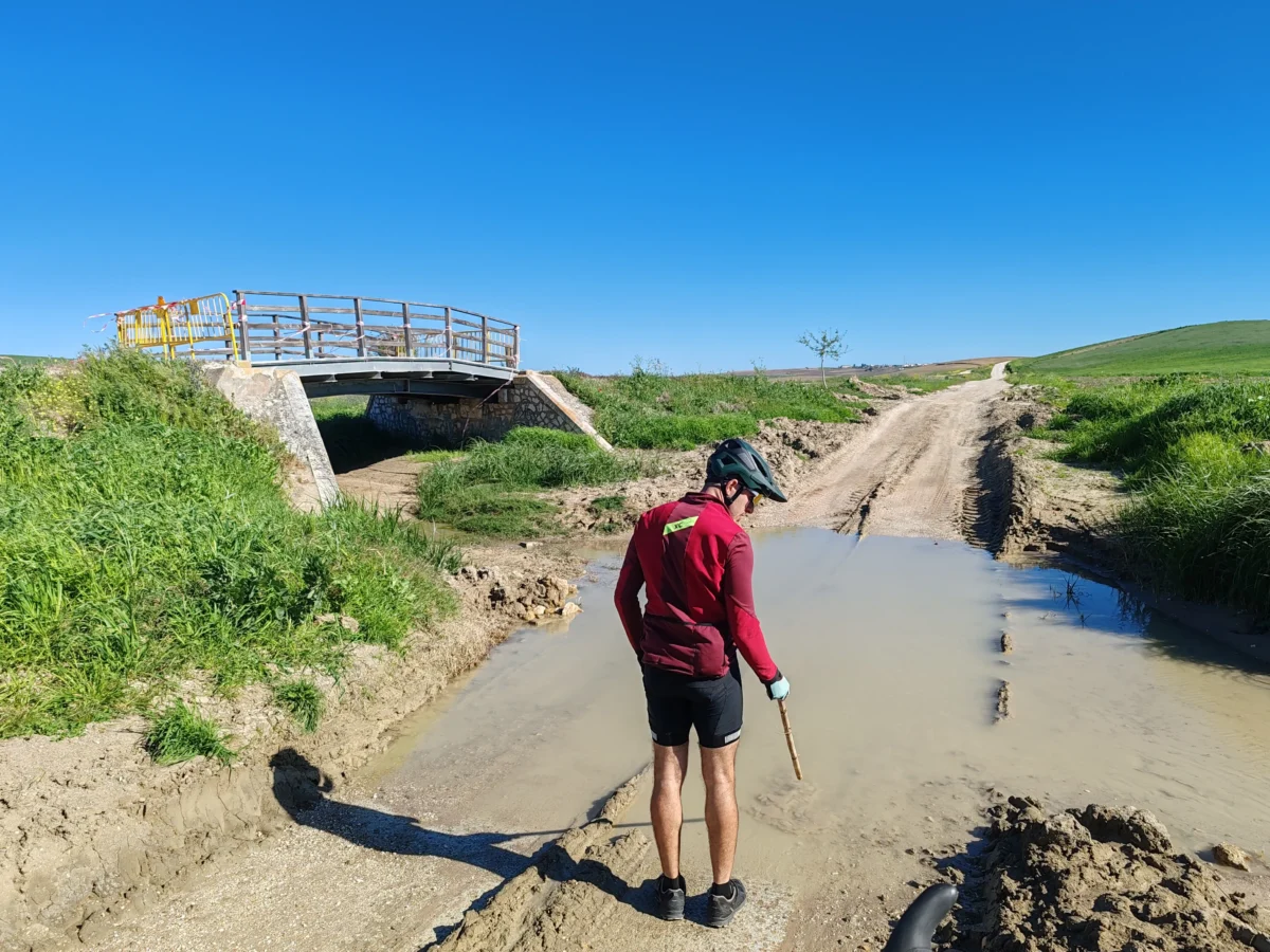 Vía Verde de la Campiña - Paso inundado